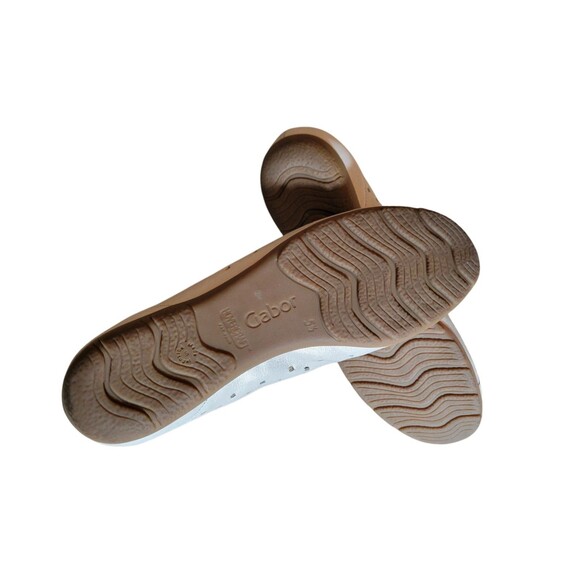 Gabor Hovercraft Flats Off White Shimmer Perforated Suede Shoes Career US 5.5 - Picture 9 of 9